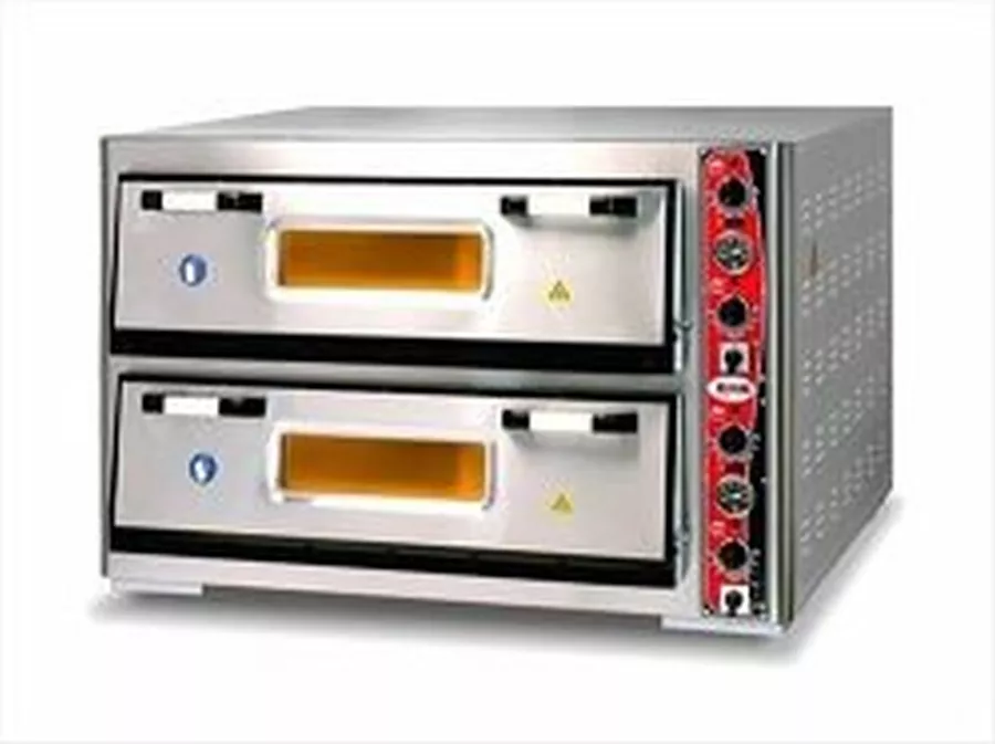 Pizzaofen CLASSIC mit Thermometer, 2 Backkammer, 9+9 x Ø 30 cm, 1190x1160x760 Pizzaofen CLASSIC mit Thermometer, 2 Backkammer, 9+9 x Ø 30 cm, 1190x1160x760