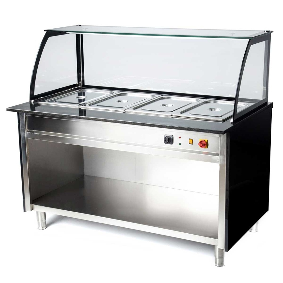Bain-Marie mit Einscheiben Sicherheitsglas | 5 x GN 1/1 | 1780 x 850 x 1300 mm