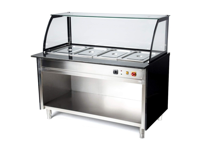 Bain Marie 3 X GN 1/1 | 1140X850X1300 mm | Bordeaux-Schwarz Bain Marie 3 X GN 1/1 | 1140X850X1300 mm | Bordeaux-Schwarz