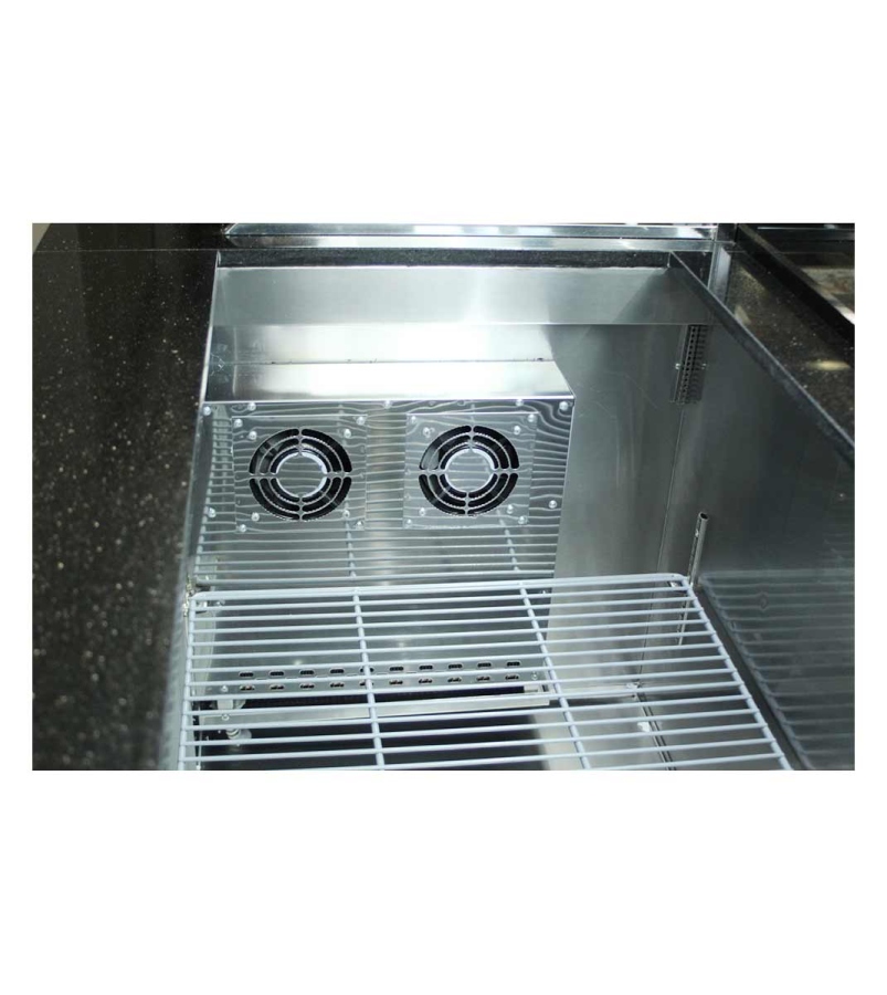 Salattheke (Dönertheke) mit Kassentisch Weiß | 4 x 1/1GN | B2000 x T850 x H1300 mm Salattheke (Dönertheke) mit Kassentisch Weiß | 4 x 1/1GN | B2000 x T850 x H1300 mm