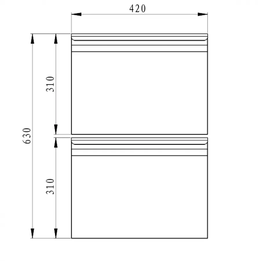 Kühltische Schubkastensatz 1/2 Standard für 700 mm Tiefe