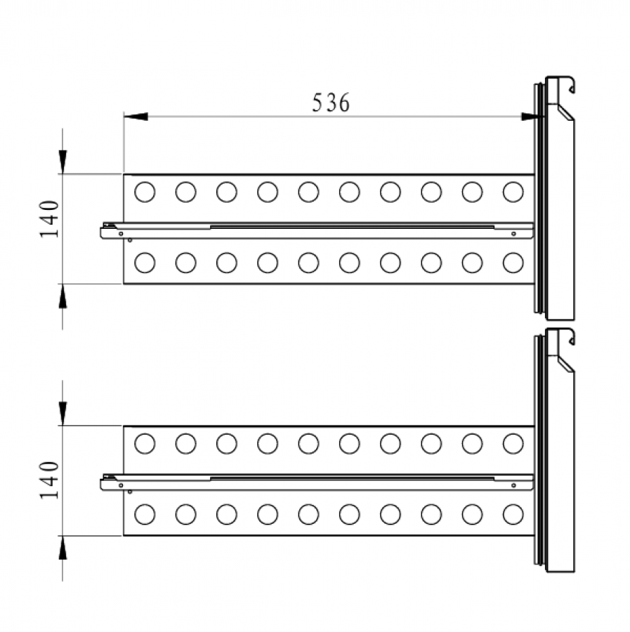 Kühltische Schubkastensatz 1/2 Standard für 700 mm Tiefe