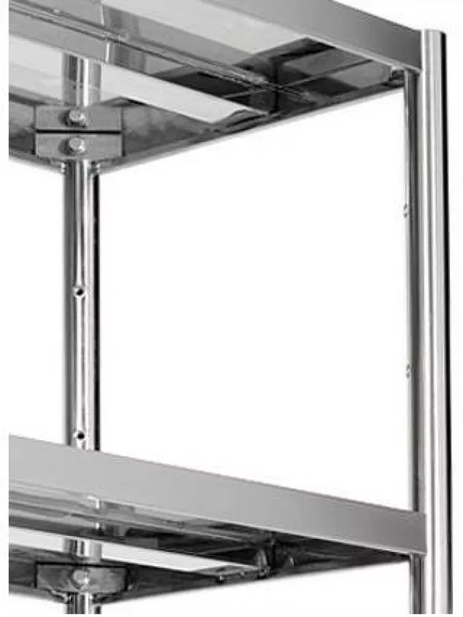 Regalsystem Edelstahl 1400x500x1800 mm – hohe Tragfähigkeit, 4 Böden