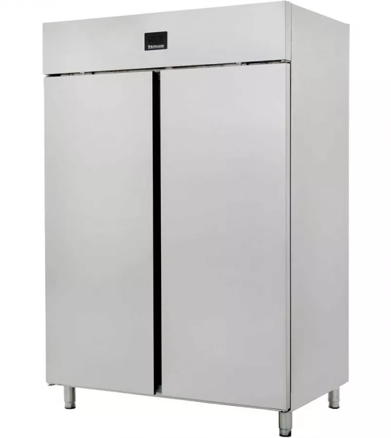MG Hofmann Gewerbekühlschrank mit 2 Türen | Monoblock Kühlanlage | -2°/+8°C | Edelstahl | Umluftkühlung | 1410 Liter