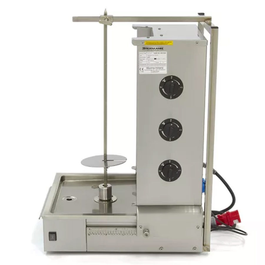 Elektro-Dönergrill met 3 branders | Motor onderaan | 40 kg