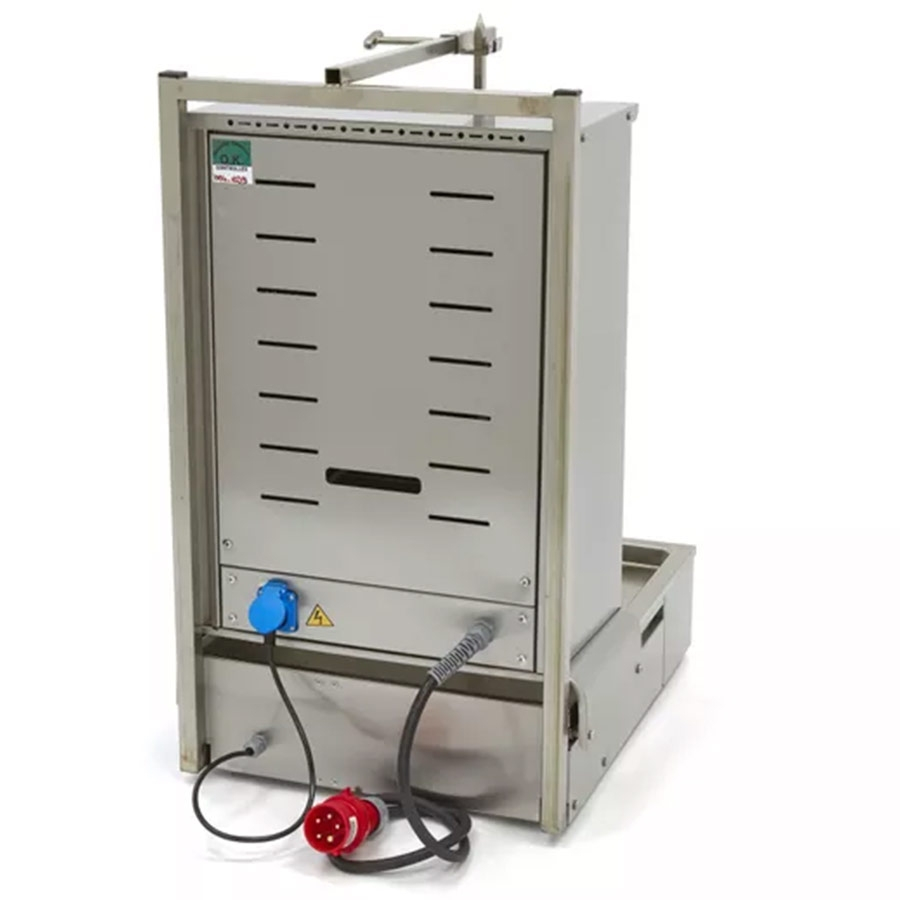 Elektro-Dönergrill met 3 branders | Motor onderaan | 40 kg