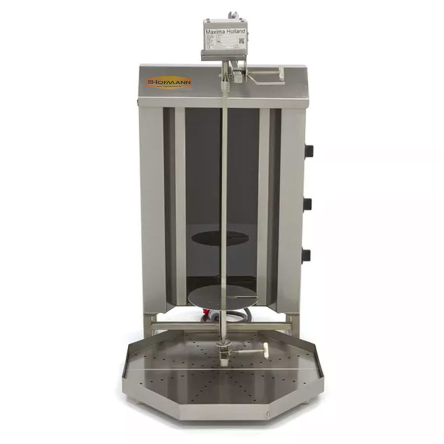 Elektro Dönergrill mit 3 Brenner Motor an der Spitze 30 kg - Professioneller Dönergrill für Gastronomie und Imbiss mit leistungsstarkem Motor