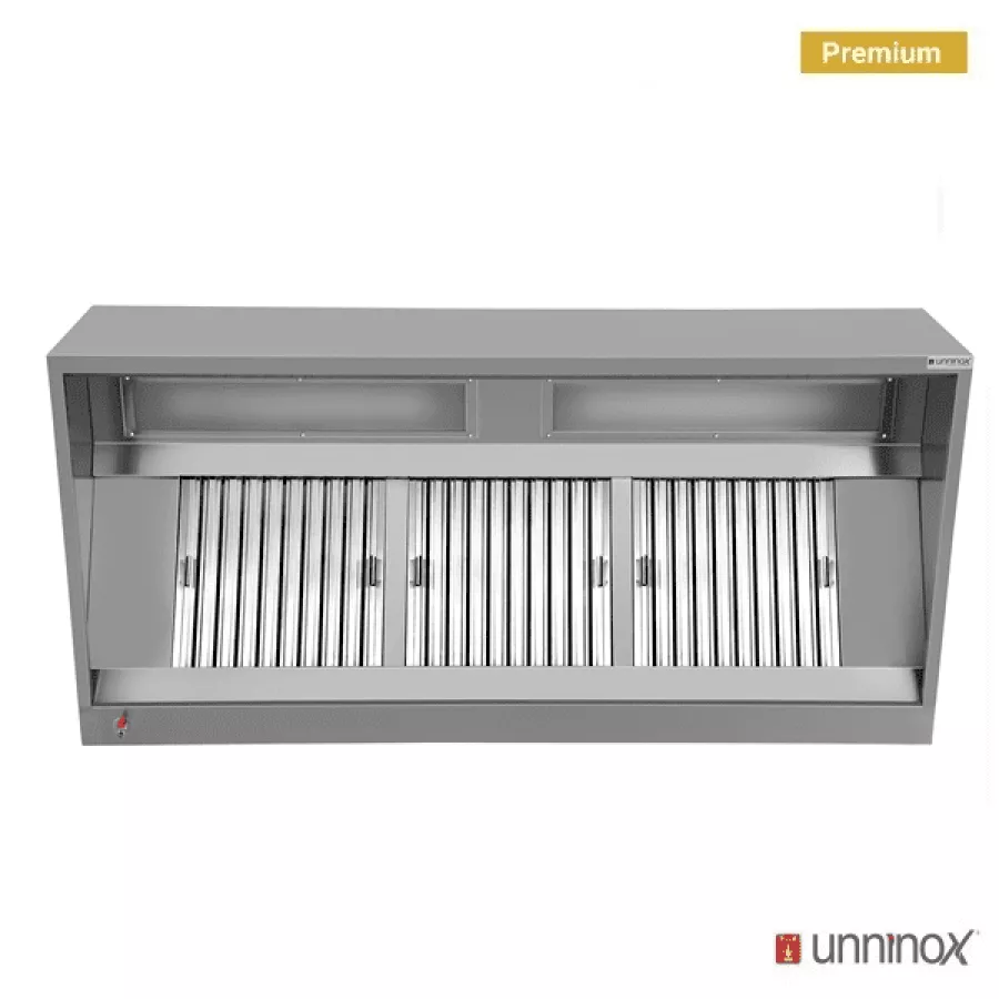 Dunstabzugshaube Box-Modell 3800x1100x450mm Edelstahl