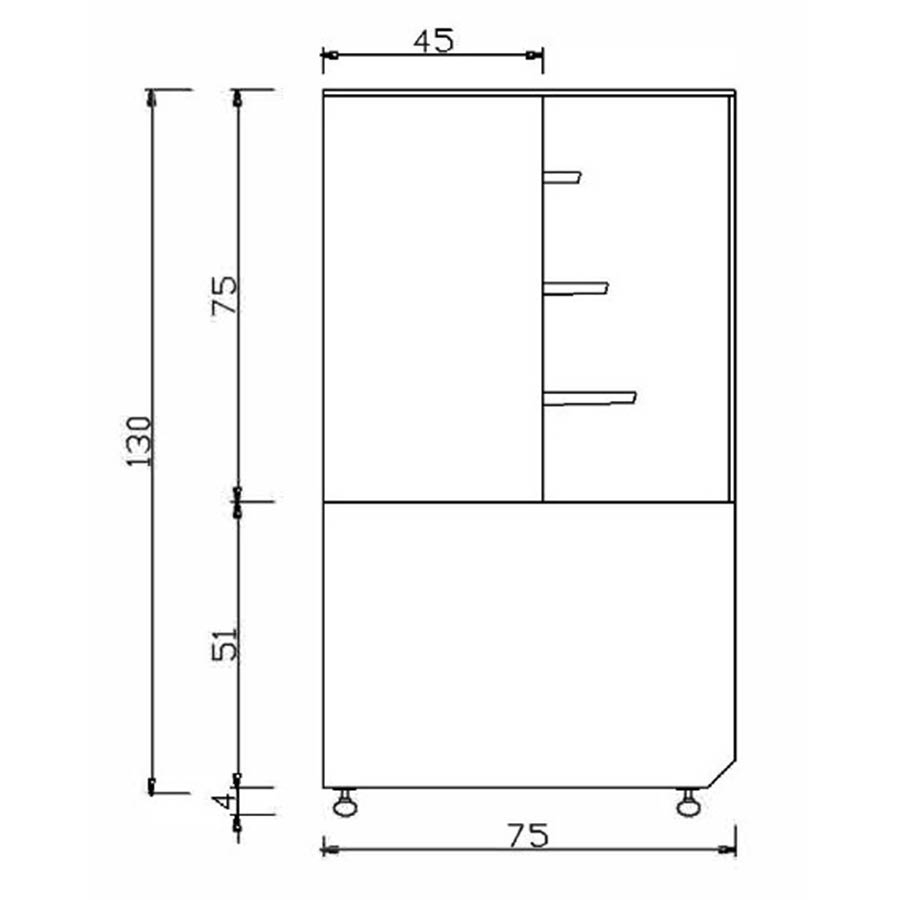 Fleischvitrine Statisch | B1500xT750xH1300 mm | Weiß-​​Schwarz