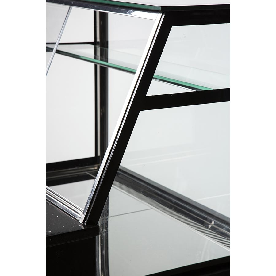 Fleischvitrine Umluftkühlung | B1250xT850xH1300 mm | Bordeaux-​​Schwarz