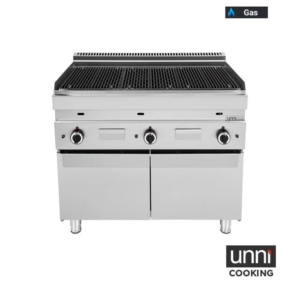 Lavasteingrill 650 LINE – Edelstahlbrenner, Lavasteine