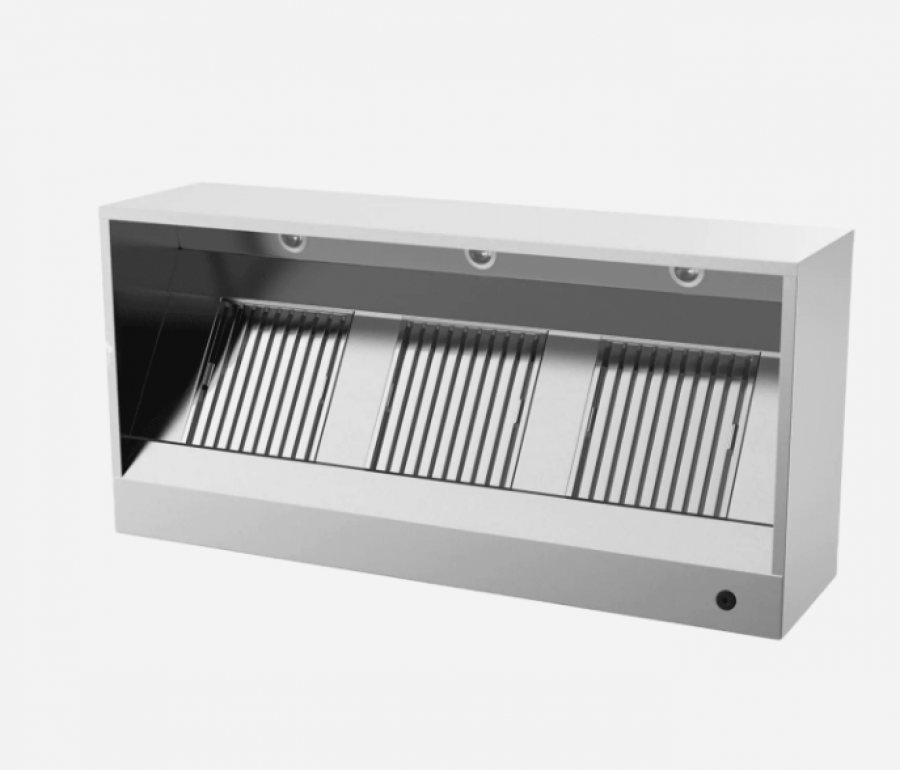 Afzuigkap Box-model 950mm roestvrij staal AISI 430 LED vetafvoerventiel