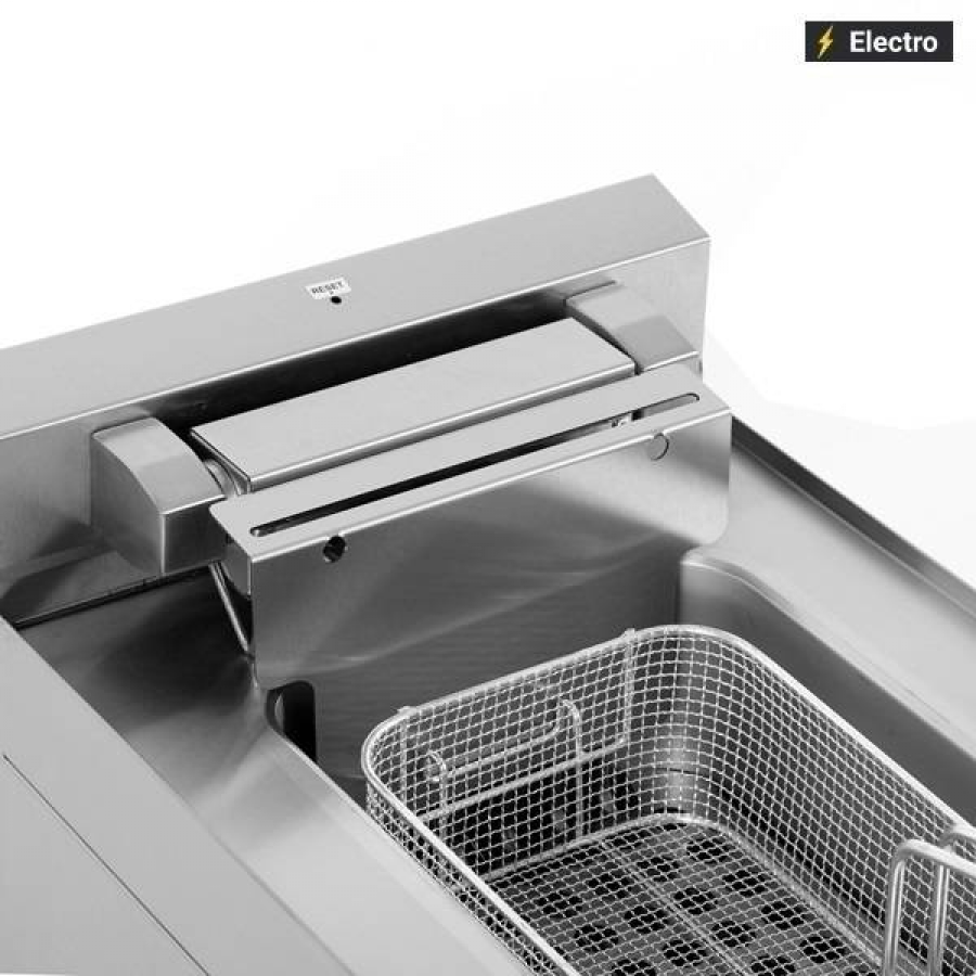 Frituurbak UnniCooking 650 LINE 1x10L – Koude zone, afvoerhahn