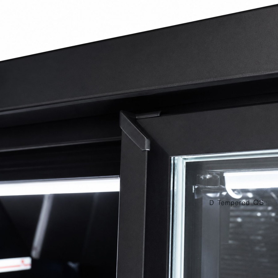 Tiefkühlschrank 2 Glastüren Schwarz 1000 L – JDE-1000F BL