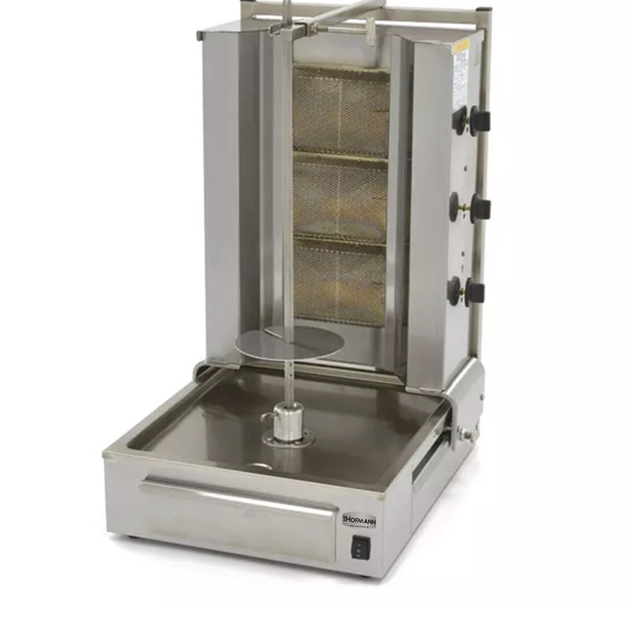 Gas-Dönergrill mit 3 Brenner | Motor am Boden | 40 kg