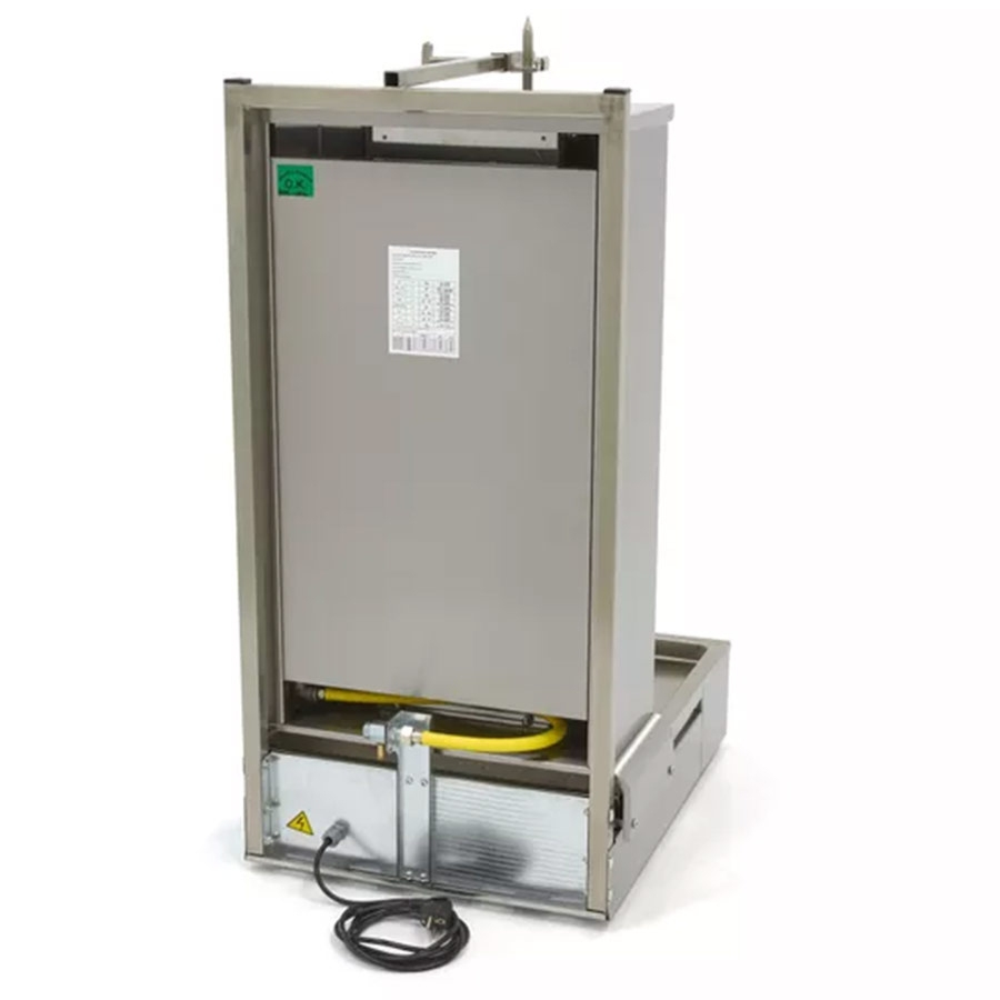 Gas-Dönergrill mit 4 Brenner | Motor am Boden | 70 kg Gas-Dönergrill mit 4 Brenner | Motor am Boden | 70 kg