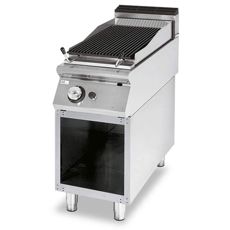 Gas-lavasteengrill: vlees, vis (400x730x850)