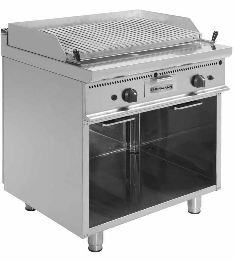 Lavastein Gasgrill 16 kW | mit Unterbau | Edelstahlrost mit V-Profil Lavastein Gasgrill 16 kW | mit Unterbau | Edelstahlrost mit V-Profil