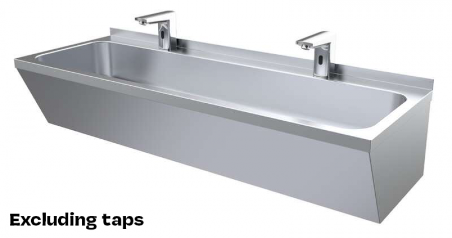 Edelstahl Waschbecken Doppelt 1200X425X165Mm Edelstahl Waschbecken Doppelt 1200X425X165Mm