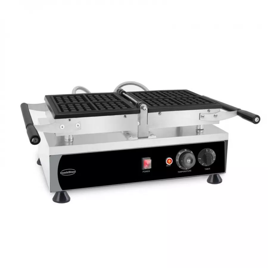 Waffeleisen für 4 Brüsseler Waffeln – 1,2 kW – Edelstahl – Ø 88 mm