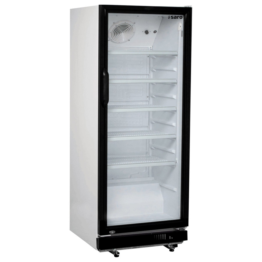 Getränkekühlschrank mit Glastür 310L - B620 x L635 x H1562 mm - hochwertiger Getränkekühlschrank mit Glastür - ideal für Gastronomie und Events - energieeffizient und leistungsstark - geräumig und zuverlässig - jetzt bestellen bei Gastrohot