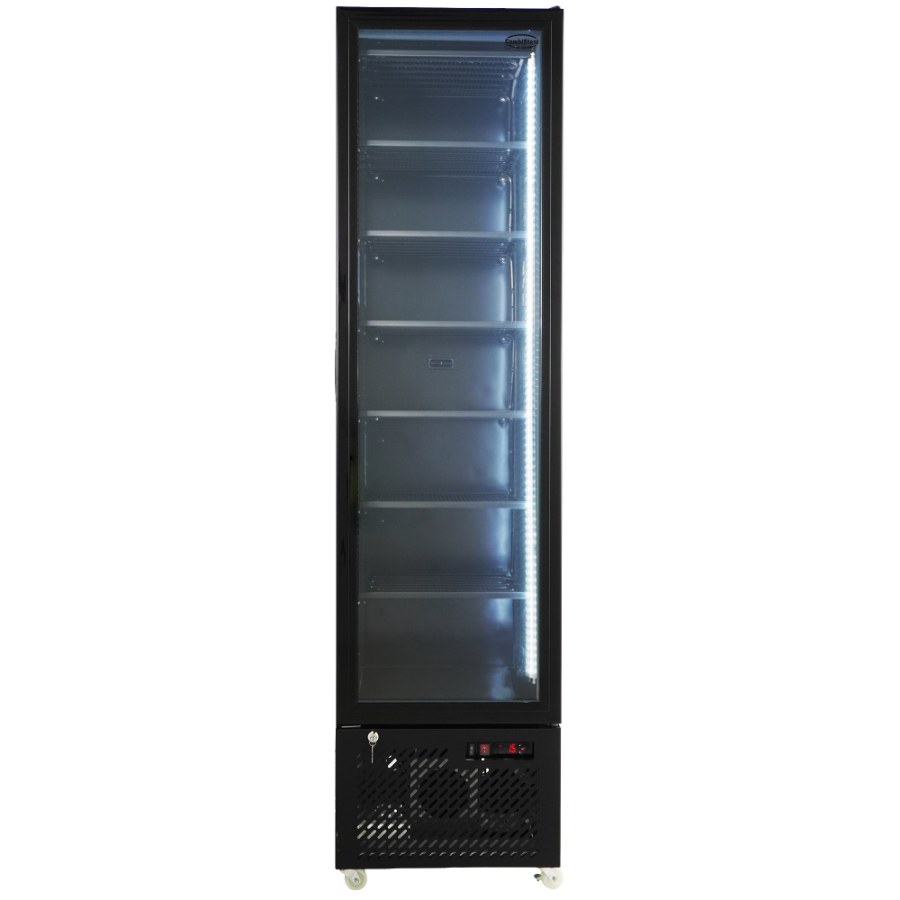 Tiefkühlschrank 1 Glastür Schwarz Nap-250F | Combisteel 7455.1930