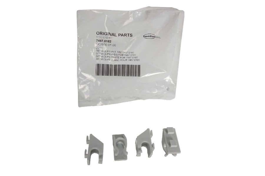 Set 4 Clips Weiß für 7487.0165 Alte Serie | Combisteel 7487.0182