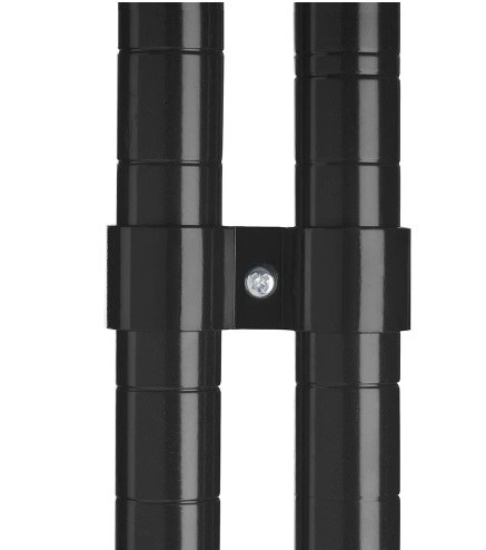 Satz mit 2 Schwarze Halterungen Zum Verbinden Der Regale für 7530.0025-0030-0035-0040 | Combisteel 7530.9005