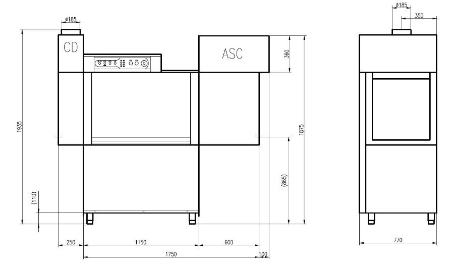 Pl Korbtransportspülmaschine Cd | Combisteel 7280.0090