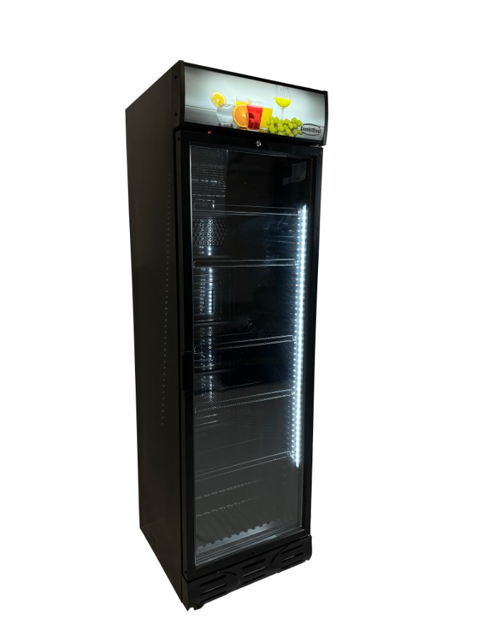 Kühlschrank 1 Glastür Schwarz Scharnieren Tür Linkerseite | Combisteel 7464.0093