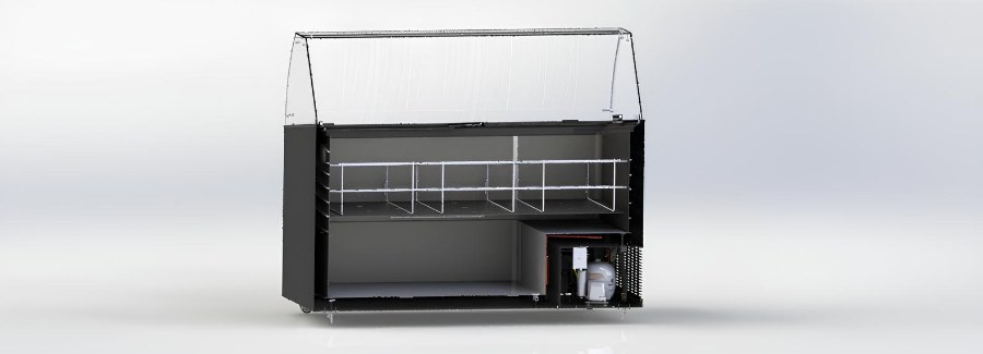 Speiseisvitrine Tenerife Schwarz 10X5 l | Combisteel 7472.0134