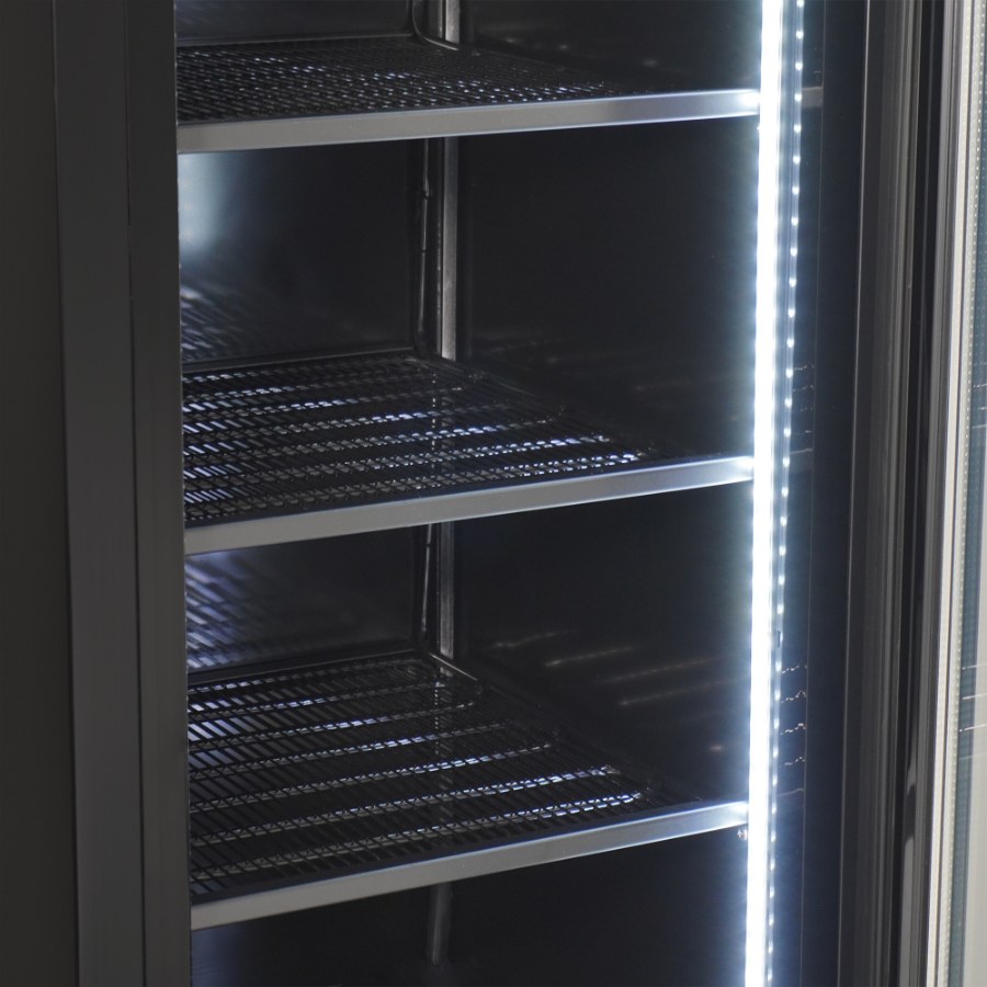 Tiefkühlschrank 1 Glastür Schwarz Nap-250F | Combisteel 7455.1930