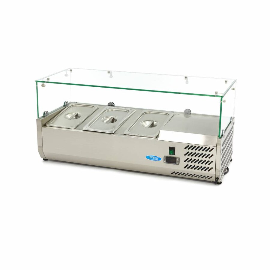 Maxima Aufsatzkühlvitrine · 95 cm · Passt 3 x 1/3 GN