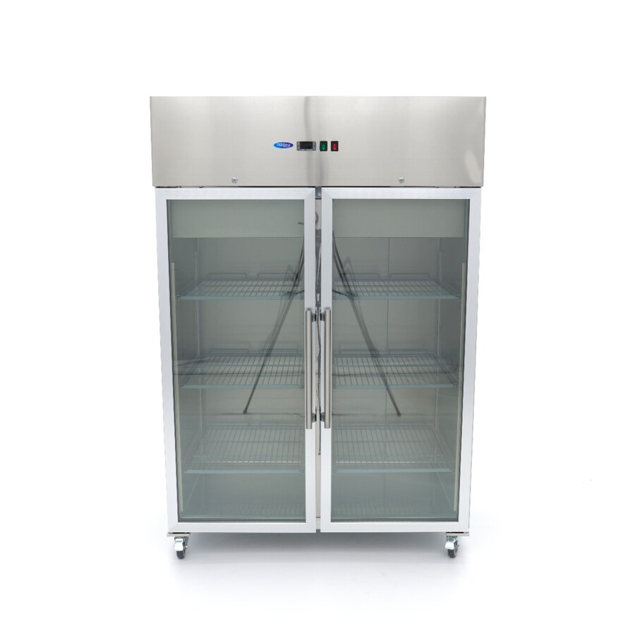 Maxima Gefrierschrank · 1200 l · 6 Einstellbare Regale (2/1 GN) · Rostfreier Stahl · mit Glastür · 09400018