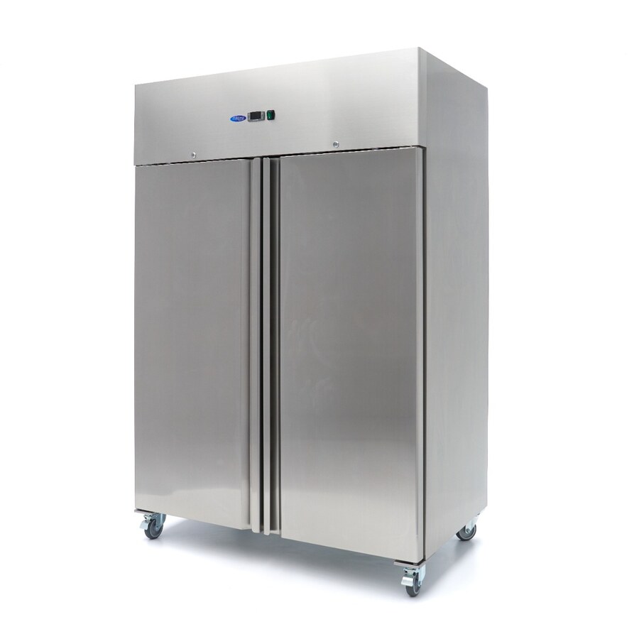Maxima Kühlschrank · 1200 l · 6 Einstellbare Regale (2/1 GN) · Edelstahl · auf Rädern