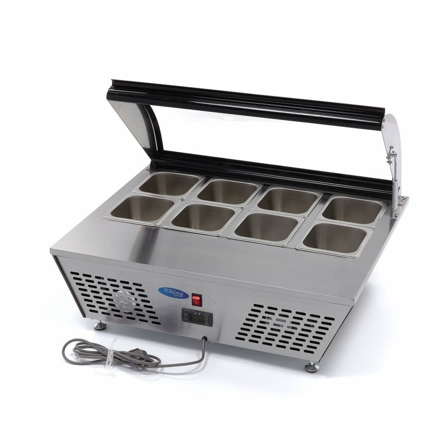 Maxima Saladette · 67 l · inkl. 8 x 1/6 GN · Tischplatte · 09400870
