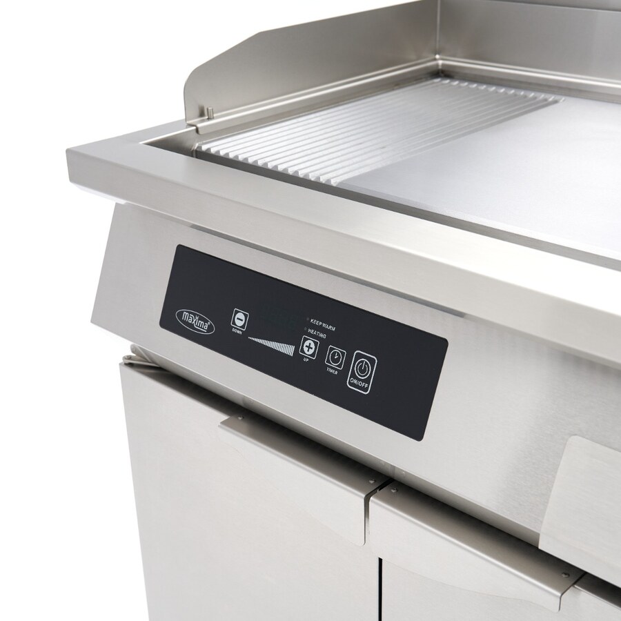 Maxima Induktions-Grillplatte 700 · Glatt & Gerillt · 10.000 W · Doppel · Mit Untergestell · 09371100