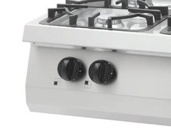 Maxima Heavy Duty Kochfeld · 4 Brenner · Doppeleinheit · 70 cm Tief · 24 kW · Gas · 09396103