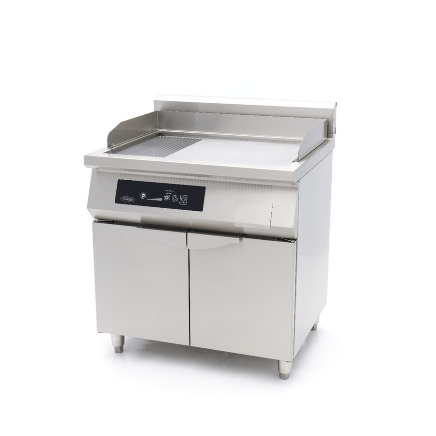 Maxima Induktions-Grillplatte 700 · Glatt & Gerillt · 10.000 W · Doppel · Mit Untergestell · 09371100