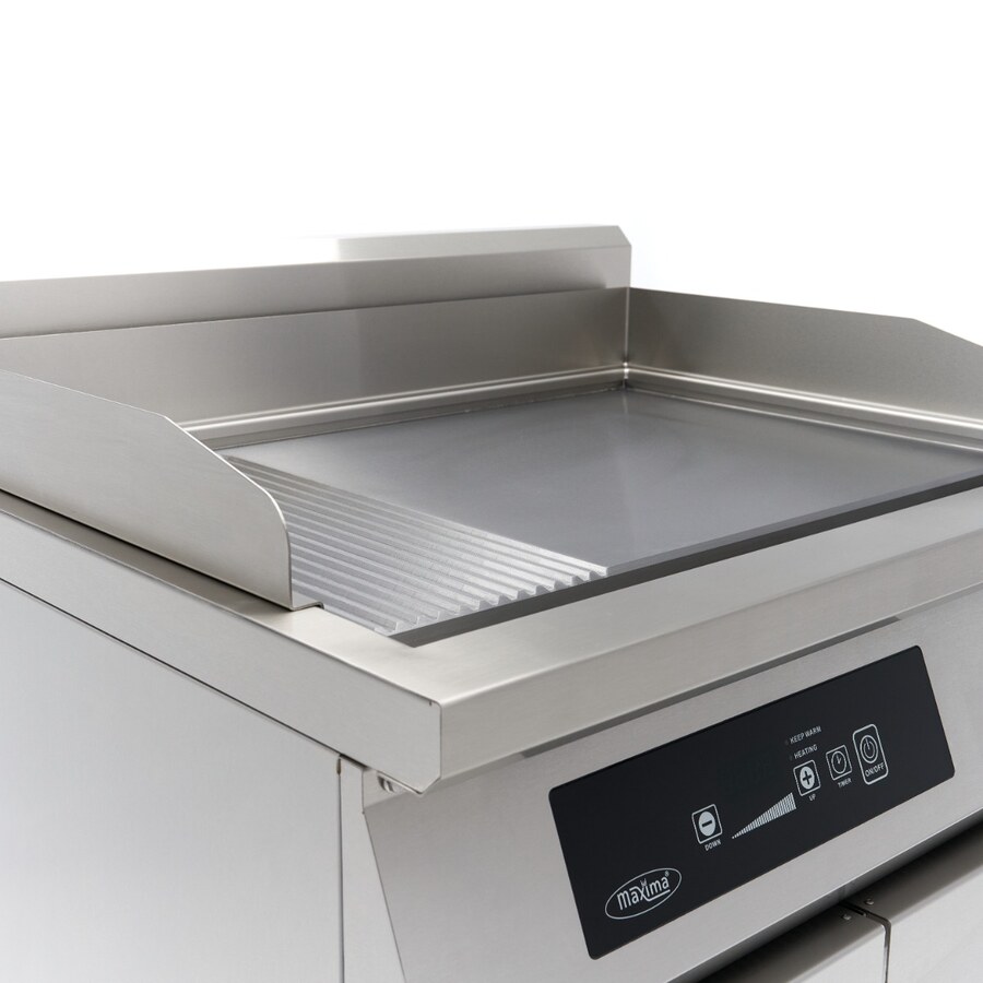 Maxima Induktions-Grillplatte 700 · Glatt & Gerillt · 10.000 W · Doppel · Mit Untergestell · 09371100