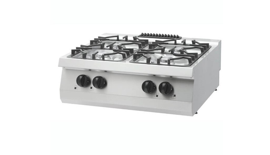 Maxima Heavy Duty Kochfeld · 4 Brenner · Doppeleinheit · 70 cm Tief · 24 kW · Gas