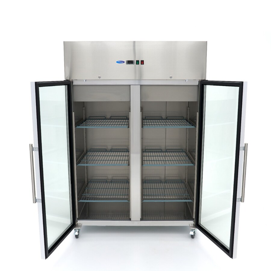 Maxima Kühlschrank · 1200 l · 6 Einstellbare Regale (2/1 GN) · Rostfreier Stahl · mit Glastür · 09400013