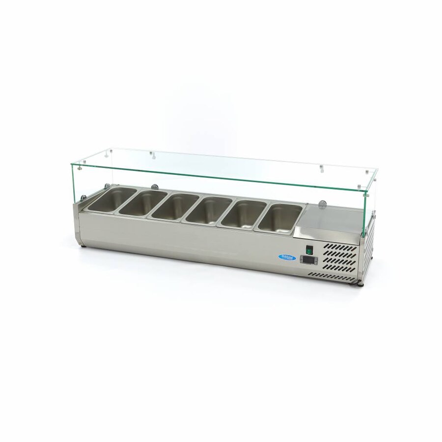 Maxima Aufsatzkühlvitrine · 140 cm · Passt 6 x 1/3 GN · 09400323