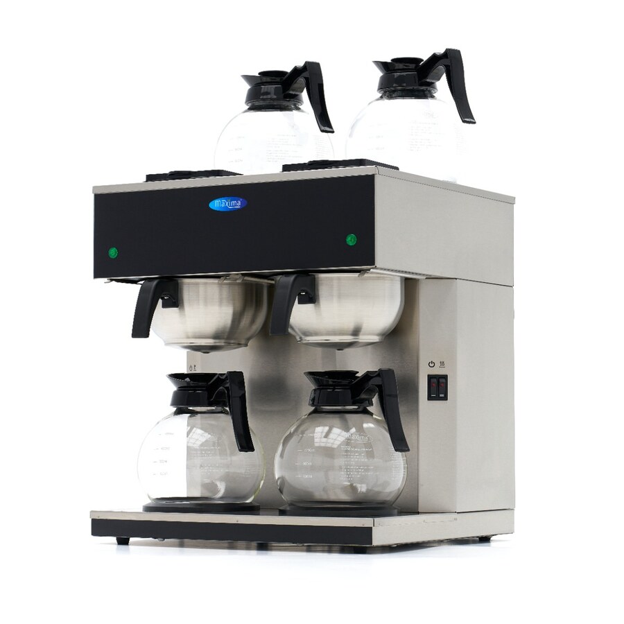 Maxima Filterkoffiezetapparaat · Dubbel · 2x 1,8 l · met Glazen Kan