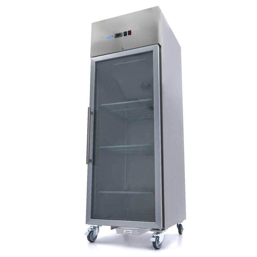 Maxima Kühlschrank · 600 l · 3 Einstellbare Regale (2/1 GN) · Rostfreier Stahl · mit Glastür