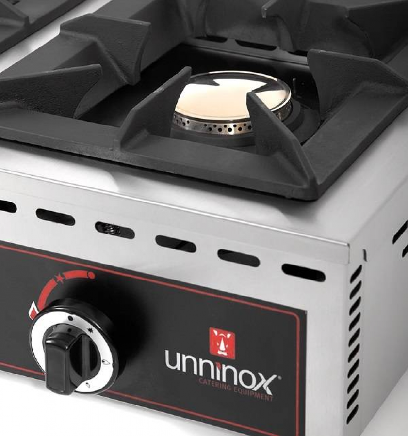 Gas kookplaat STO-2 2x7kW koperen branders horeca