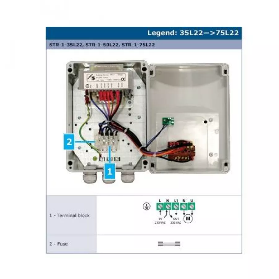 Lüftergeschwindigkeitsregler 230V 13A 5-stufig für Industrie und Gewerbe