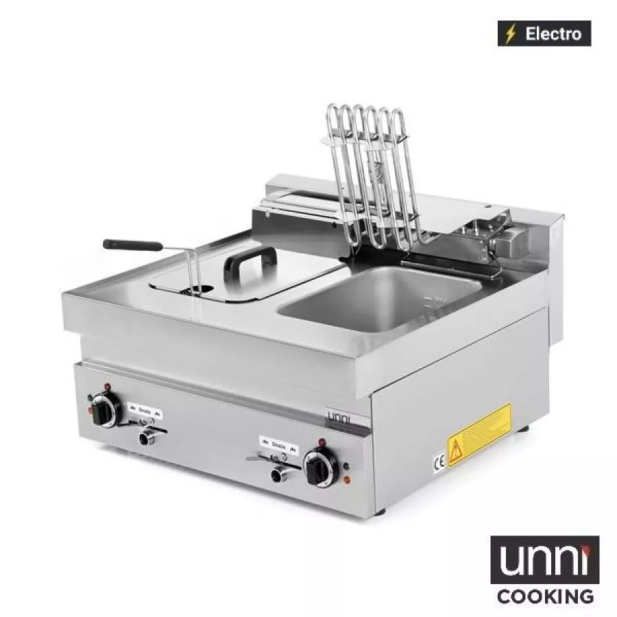 Fritteuse 2x10L 650 LINE – Kaltzone, Ablasshahn