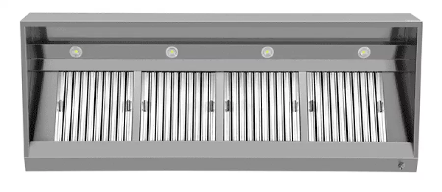 Dunstabzugshaube B1200xD950xH400 – Wandmontage, Großküche, robust