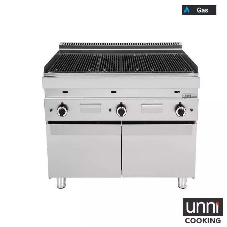 Lavasteingrill 650 LINE – Edelstahlbrenner, Lavasteine